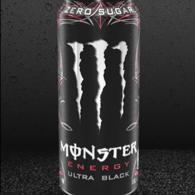 Monster Energy Ultra Black Sugar Free Energy Drink 16 Fl Oz
