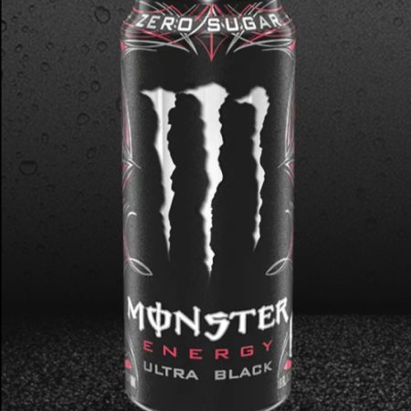 Monster Energy Ultra Black Sugar Free Energy Drink 16 Fl Oz