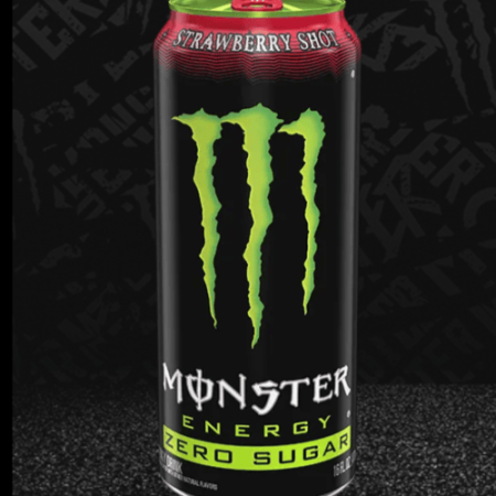 Monster Energy Zero Sugar Strawberry Shot Sugar Free Energy Drink 16 Fl Oz