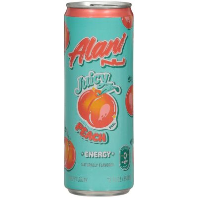 Alani Nu Juicy Peach Energy Drink – 12 Fl Oz Can