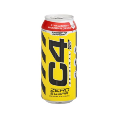 C4 Energy Drink Performance Zero Sugar Strawberry Watermelon Ice 16 Fl Oz