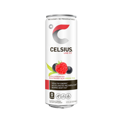 Celsius Fizz Free Raspberry Acai + Green Tea Energy Drink 12 Fl Oz