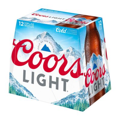 Coors Light American Lager Beer 4.2% ABV 12-pack 12-oz. Beer Bottles