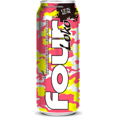 Four Loko Malt Beverage Premium Strawberry Lemonade Flavor 23.5 Oz
