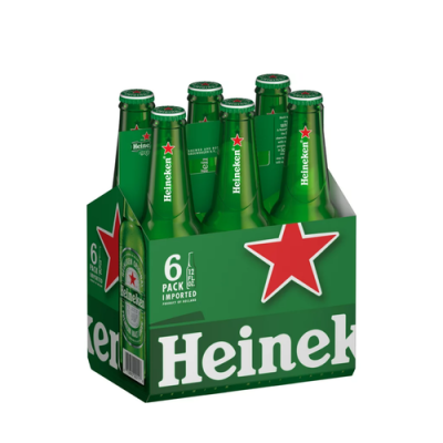 Heineken Beer Premium Malt Lager Original 6 Pack