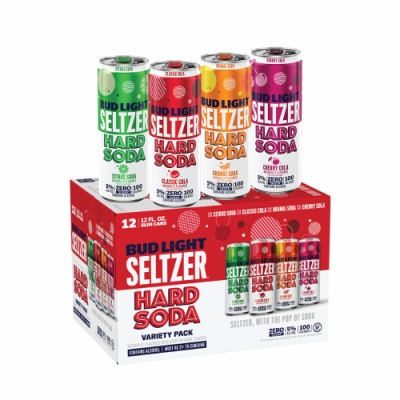 Bud Light Seltzer Hard Soda, Variety Pack, 12 Slim Cans