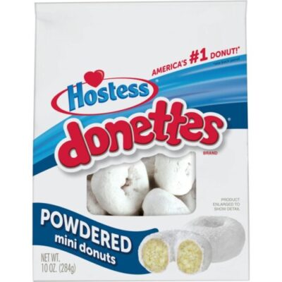 Hostess Donettes Powdered Sugar Mini Donuts 10.5oz Bag