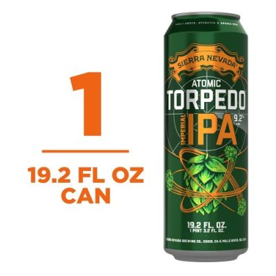 Sierra Nevada Beer, Atomic Torpedo West Coast Juicy Ipa Craft Beer 19.2oz Can 19.2 Fl Oz