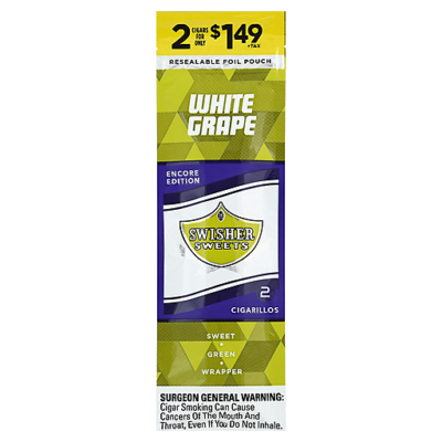 Swisher Sweets Cigarillos, White Grape