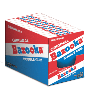 Bazooka Bubble Gum Original Throwback Mini Wallet Pack 6 Pieces 1.27oz (36g)