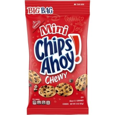 Chips Ahoy! Mini Chewy Chocolate Chip Cookies, Big Bag, 3 Oz