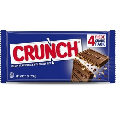 Crunch 100% Real Milk Chocolate Candy Bar, Share Pack, 2.75 Oz