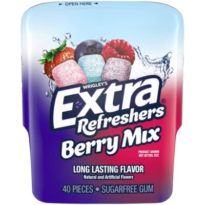 Extra Refreshers Mint Mix Sugar Free Chewing Gum – 40 Piece Bottle