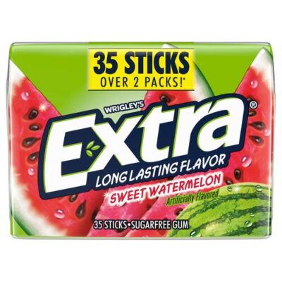 Extra Sweet Watermelon Sugar Free Chewing Gum Pack – 35 Sticks