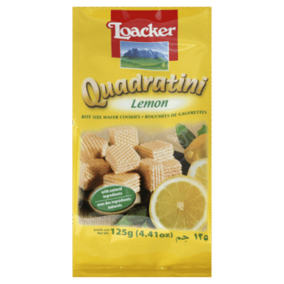 Loacker Wafer Cookies, Lemon, Bite Size 125 G