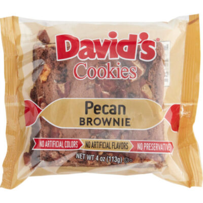 David’s Cookies Individually Wrapped Pecan Brownie 4 Oz. – 48/Case
