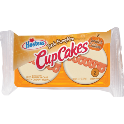 Hostess Iced Pumpkin Cake With Creamy Filling Cupcakes