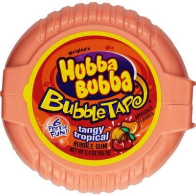 Hubba Bubba Tangy Tropic Bubble Gum Tape, 2 Ounce