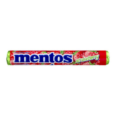 Mentos Chewy Strawberry Mint Candy Roll