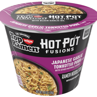 Nissin Top Ramen HotPot Fusions Japanese Garlic Tonkotsu Pork