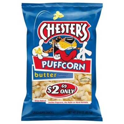 Chester’s Puffcorn Butter Puffed Corn Snacks – 3.25oz