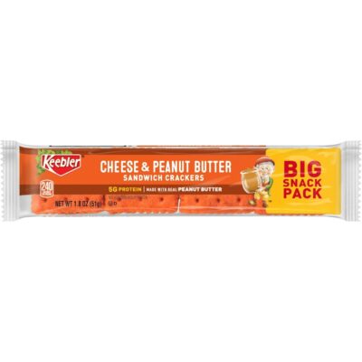 Keebler Sandwich Crackers, Cheese & Peanut Butter, Big Snack Pack