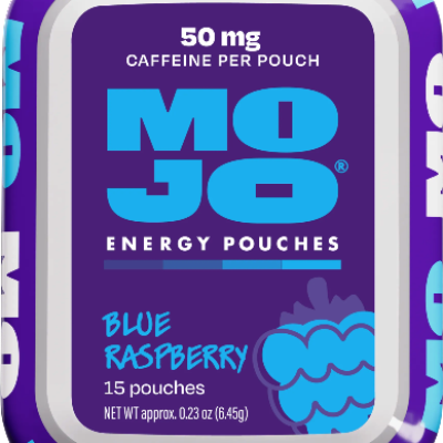 Mojo Blue Raspberry Caffeine Energy Pouches 50mg
