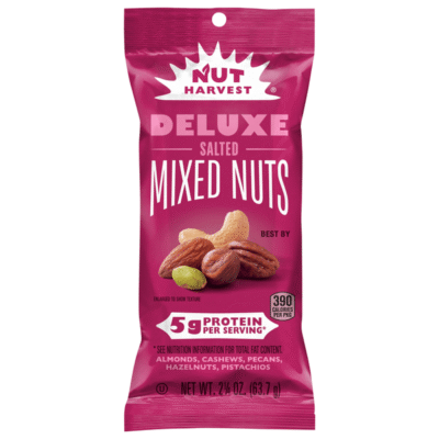 Nut Harvest Mixed Nuts, Salted, Deluxe – 2.25 Ounce