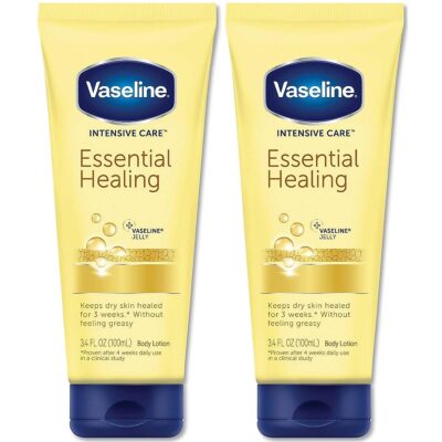 Vaseline Intensive Care Essential Healing Body Lotion, 3.4 Oz Squeeze Tube