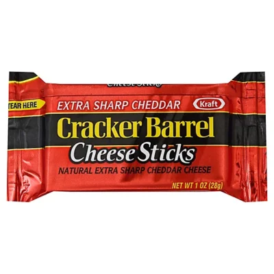 Cracker Barrel Cheese Sticks Extra Sharp Individual 1oz