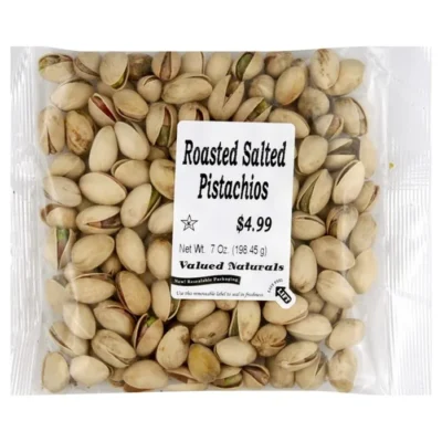 Valued Naturals Pistachios, Roasted Salted 7 oz