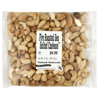 Valued Naturals Cashews, Fire Roasted, Sea Salted 9 oz